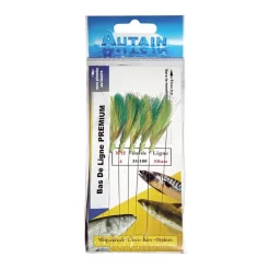 Bas De Ligne Autain 5 Hamecons Vert/Jaune