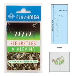 Bas De Ligne Flashmer Fleurettes A Alevins
