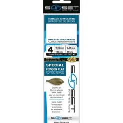 Bas De Ligne Sunset Surfcasting Rs Competition Special Poisson Plat - Fluoro