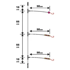 Bas De Ligne Sunset Surfcasting Rs Competition Special Poisson Plat - Fluoro