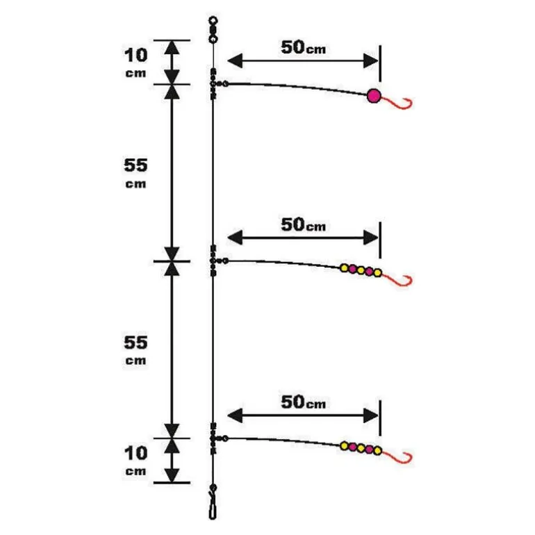 Bas De Ligne Sunset Surfcasting Rs Competition Special Poisson Plat - Fluoro