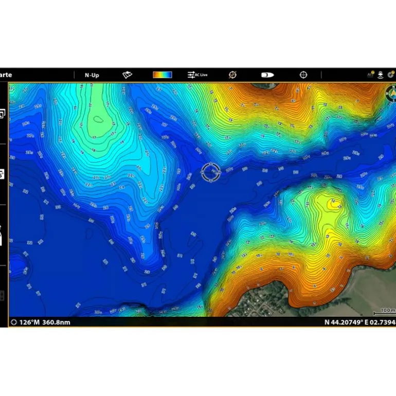 Carte Détaillée Humminbird Lakemaster V2 Premium Des Principaux Lacs Français