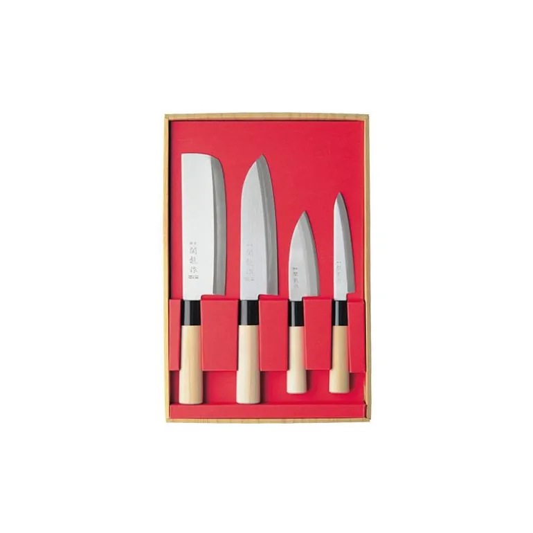 Coffret De Couteaux Sekiryu Nakiri Santoku Small Deba Petty