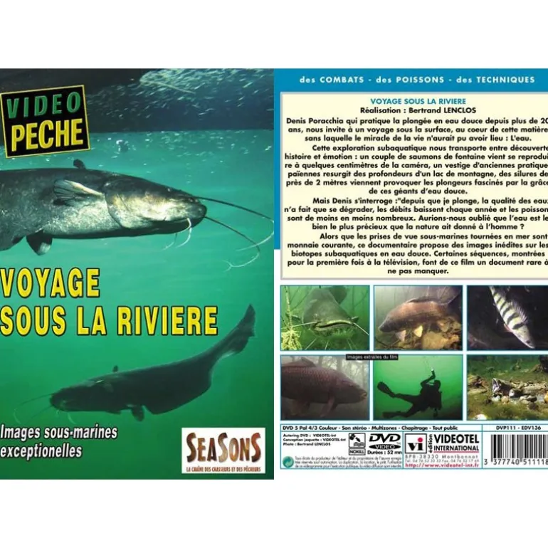 Dvd - Voyage Sous La Rivière Images Sous-Marine Exceptionelles - Peche Des Carnassiers - Video Peche