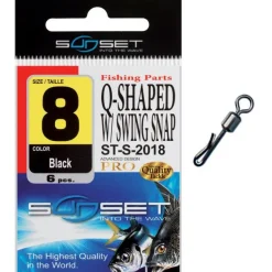Emerillon Agrafe Mer Sunset Q-Shaped W / Swing Snap St-S-2018 - Par 6