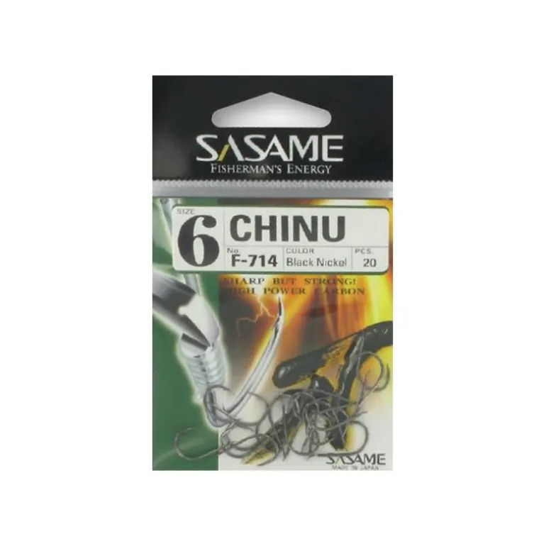 Hamecon Sasame Chinu Black Nickel Hook