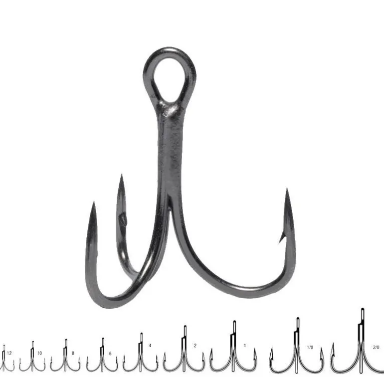 Hamecon Triple Carnassier Vmc Inline 2X Renforce 7554 - Etain Brillant - Par 5