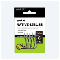 Hameçon Simple Bkk Native-12 Bl Ss
