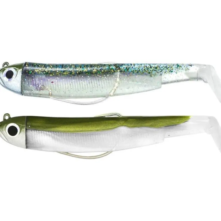 Kit Leurre Souple Arme Fiiish Double Combo Black Minnow 70 + Tete Plombee Shore