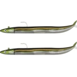 Kit Leurre Souple Arme Fiiish Double Combo Crazy Sand Eel 100 + Tête Plombée Off Shore