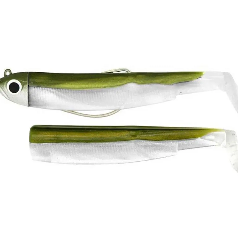 Kit Leurre Souple Arme Fiiish Combo Black Minnow 90 + Tete Plombee Shore