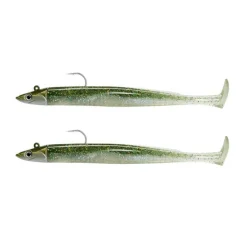 Kit Leurre Souple Arme Fiiish Double Combo Crazy Paddle Tail 100 + Tête Plombée Shore