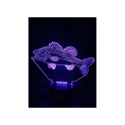 Lampe Kisskiss Metal 3D Led Illusion - Black Bass