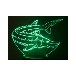 Lampe Kisskiss Metal 3D Led Illusion - Esturgeon