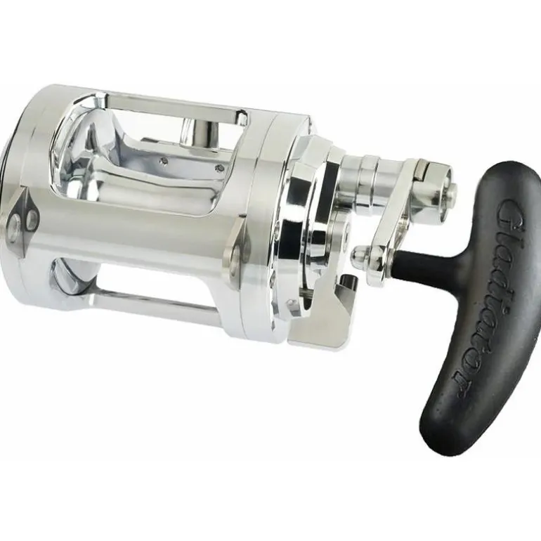 Moulinet Mer Traine Italcanna Gladiator Silver Two Speed