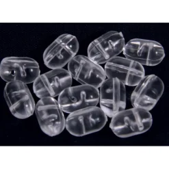 Perle Dure Vercelli Ovales Transparentes Double Trou
