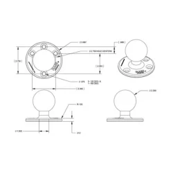 Support Bas A Visser Ram Mounts Boule D Pour Ra-H4