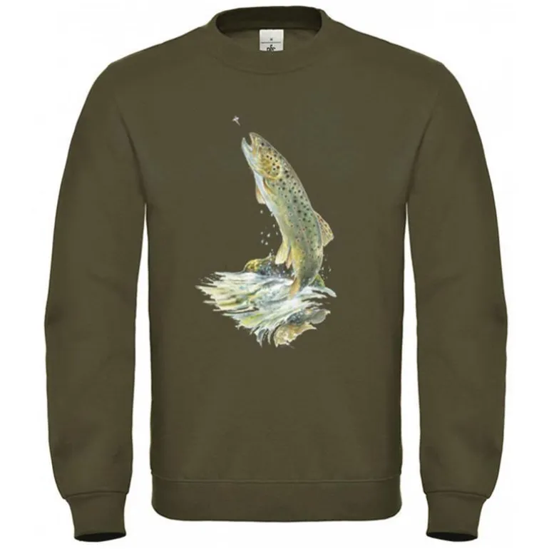 Sweat Homme Bartavel Truite - Kaki