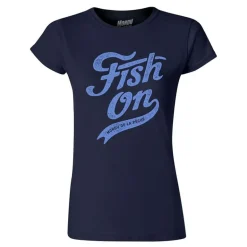 Tee Shirt Manches Courtes Femme Cyril Chauquet Fish On Vintage - Marine