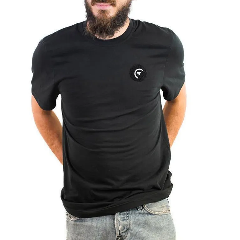 Tee Shirt Pêche Personnalisable Sur Vos Traces - Noir