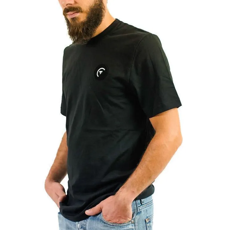 Tee Shirt Pêche Personnalisable Sur Vos Traces - Noir
