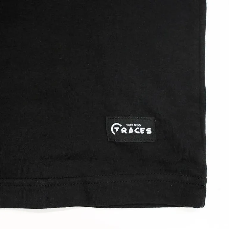 Tee Shirt Pêche Personnalisable Sur Vos Traces - Noir