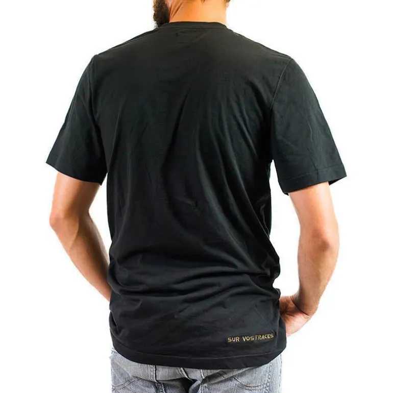 Tee Shirt Pêche Personnalisable Sur Vos Traces - Noir