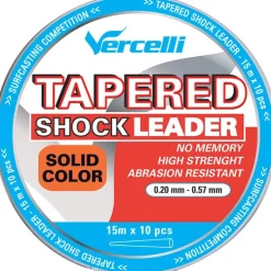 Tete De Ligne Vercelli Tapered Shock Leader Orange Solide 15M X 10