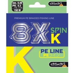 Tresse Asari 8X-K Spin - Vert Fluo - 150M