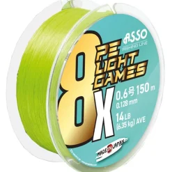 Tresse Asso Light Games 8X Pe - 150M - Fluo Green