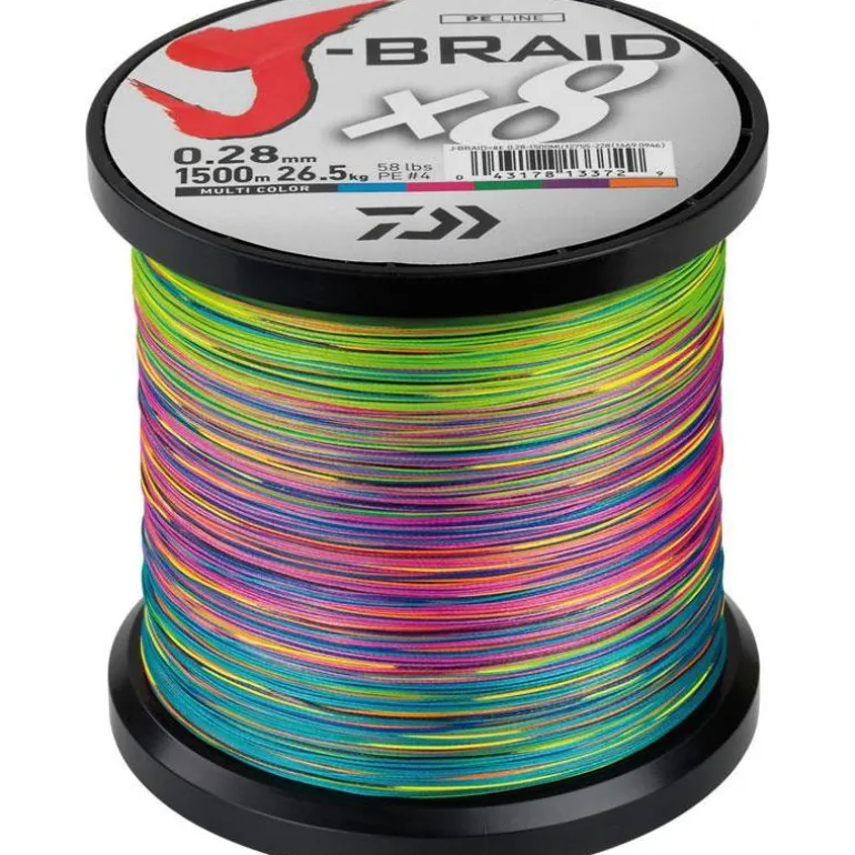 Tresse Daiwa J Braid X 8 Multicolore - 1500M