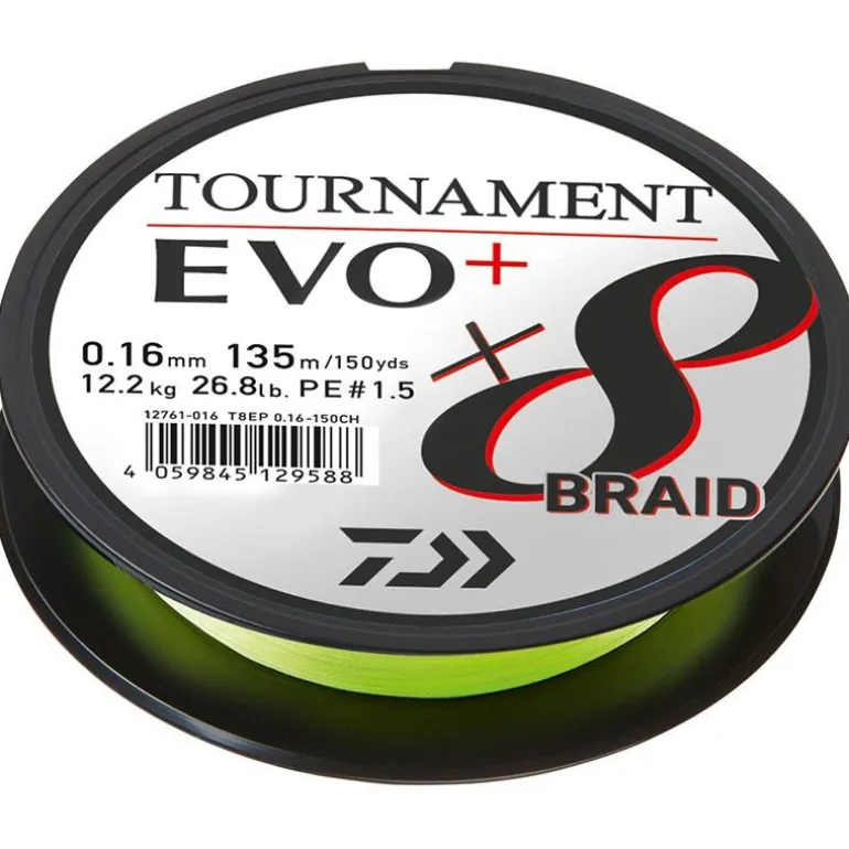 Tresse Daiwa Tournament 8 Braid Evo+ - Chartreuse - 135M