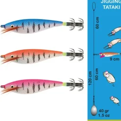Turlutte Sea Squid Ligne Squid Set - 9Cm