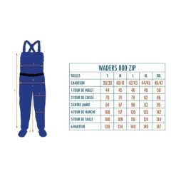 Waders Stocking Respirant Devaux 800 Zip
